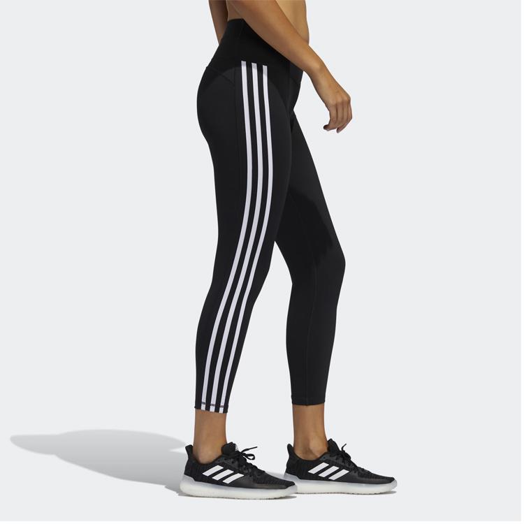 Adidas Женские тренировочные тайтсы BT 2.0 с 3 полосками 7/8, черные FJ7181