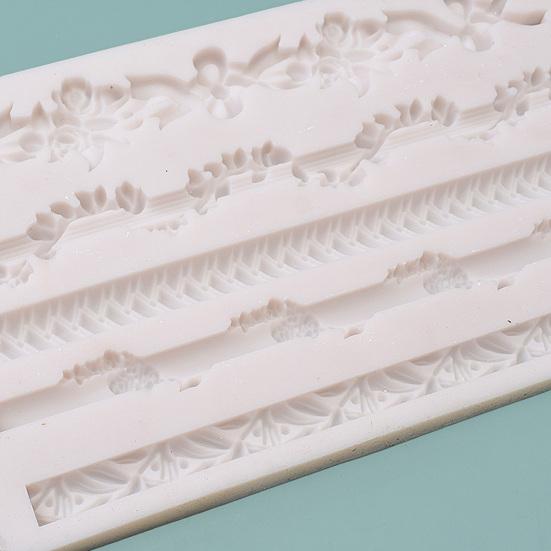 Mold Easy To Release Reused Non-Sticky Long Lasting DIY Solid Color European Style Floral Carving Cake Mold