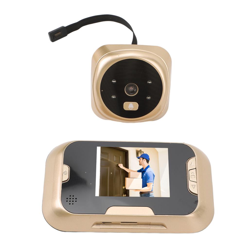 Умный дверной глазок с 3-дюймовым экраном, дверная камера, высокие децибелы, система видеодомофона, ночная съемка