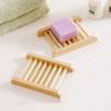 1Pcs Handmade Wooden Soap Box Frame Creative Contracted Bathroom Toilet Soap Natural Bamboo Drop