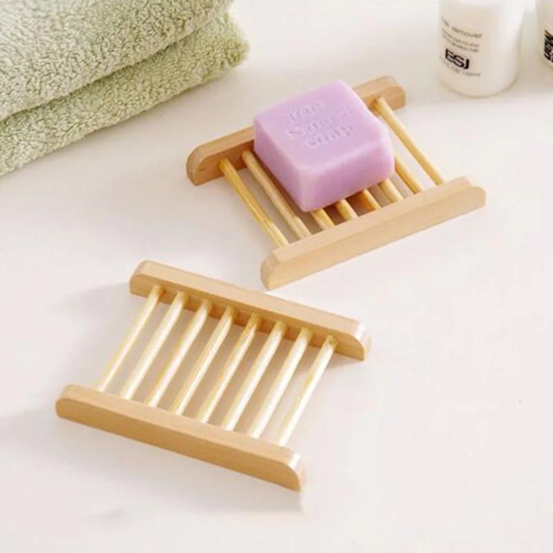 1Pcs Handmade Wooden Soap Box Frame Creative Contracted Bathroom Toilet Soap Natural Bamboo Drop