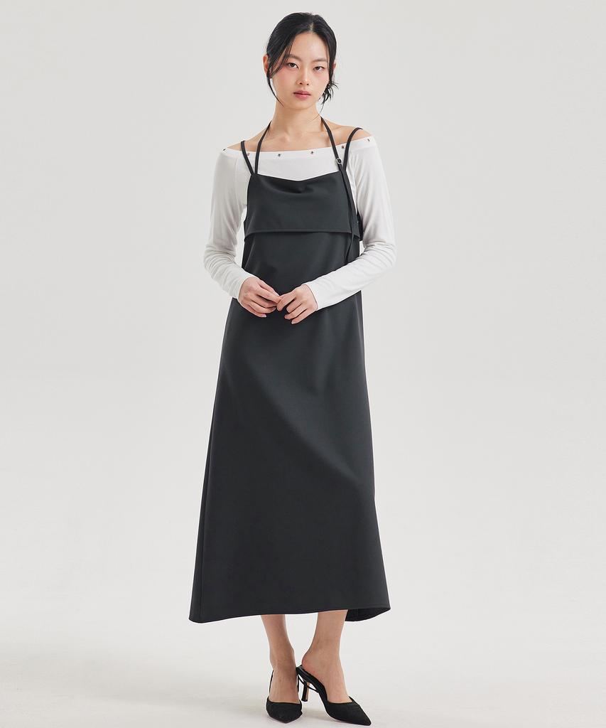 Top Girl Halter Layered Long Dress_T611Ds500