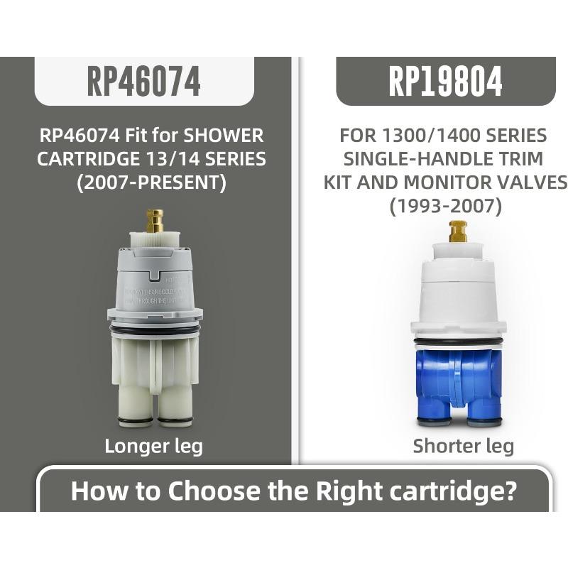 RP46074 Compatible with Delta 13/14 Series Bath Tub Shower Faucet Single Handle Universal MultiChoice Rough-in Valve Monitor Cartridge Repair Assembly