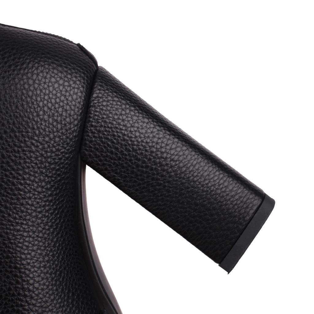 lenkisen ПУ Осенне-зимняя обувь Экстремально высокие каблуки Ботинки на платформе Сохраняют тепло Сексуальные ботильоны для вечеринок