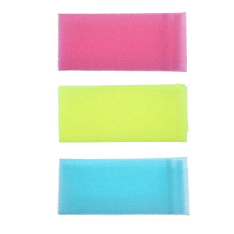 Exfoliating Puff Scrub Nylon Net Bath Shower Gel Terry Cloth Body Washing Cleaning Tool
