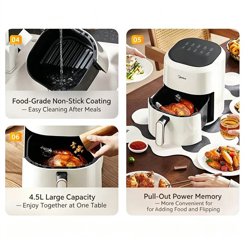 Low Oil Air Fryer Oven Digital Touch Panel Non-stick Basket for Crispy Chicken & Fries