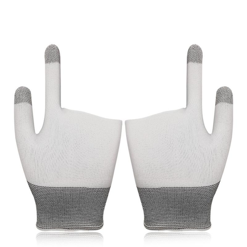 1 Pair 2-finger Gaming Gloves Breathable Anti-sweat Compatible For Pubg Gaming Eat Chicken