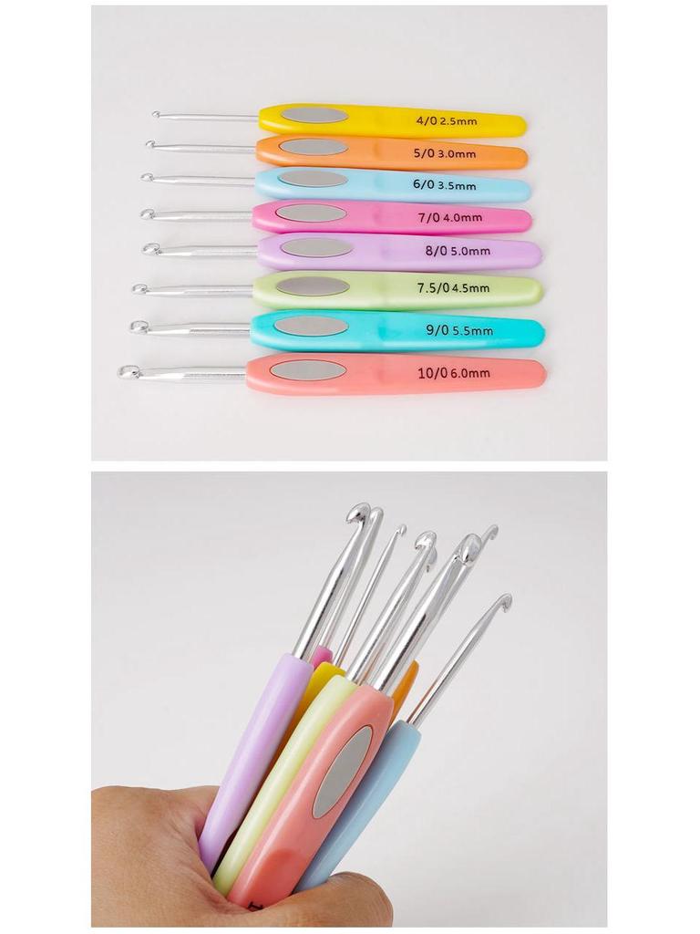 Набор для вязания крючком «Яркая радуга»: 8 сумок и свитеров ручной работы из шерстяного материала с нескользящей вязкой крючком