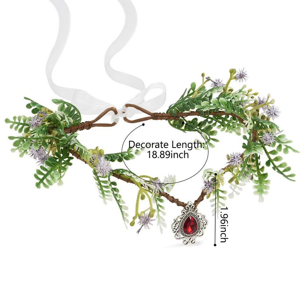 Косплей Эльфийский Головной Убор Костюм на Хэллоуин Лесная Цветочная Повязка на Голову Эльфийская Принцесса Тиара