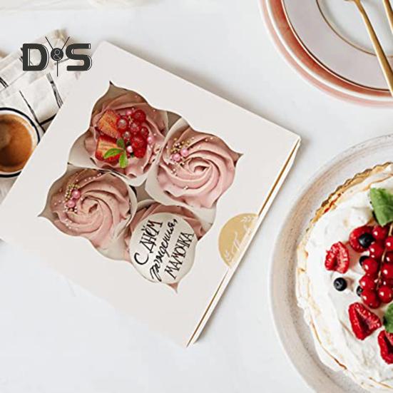 10 шт. прочная загрузочная коробка для печенья большой емкости полезная белая/коричневая упаковка для выпечки десертов