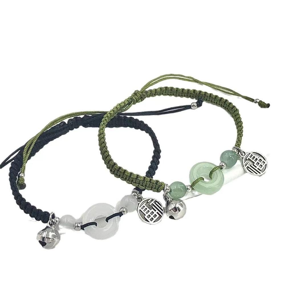 Регулируемый Простой Модный Тренд Черный Веревочный Браслет Для Пар Ручная Работа Подарок