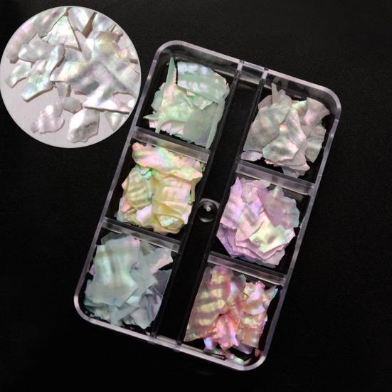 Yousheng 1 коробка украшений для маникюра Стильные компактные с широким применением Цветные ракушечные камни Украшение для ногтей для чехла телефона