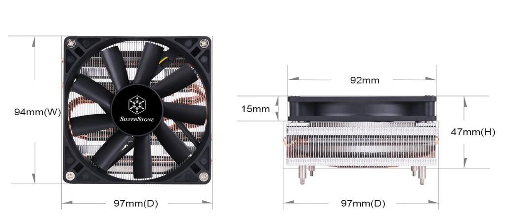 Кулер для ЦП серии SilvetStone Argon Сокет (Совместимо с Intel LGA1150/1151/1155/1156) SST-AR11