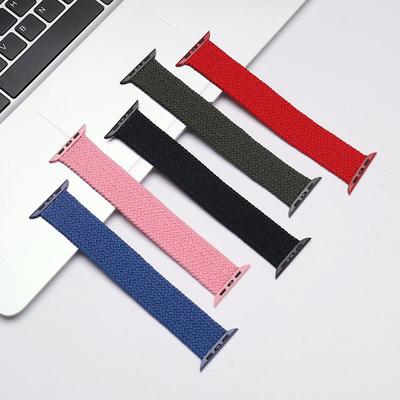 Тканевый плетеный нейлоновый ремешок Solo Loop для Apple Watch 9 8 7 SE 6, 44 мм, 40 мм, 38 мм, 42 мм, эластичный браслет для iWatch Ultra 2 Series 5 4 3 2 1