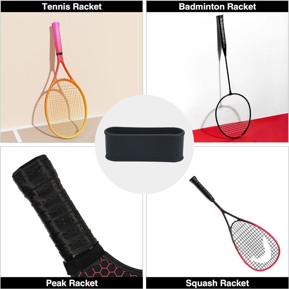 Теннисная ракетка, ручка, конец, плоская форма, фиксирующая петля для налобного ремня, многоразовое уплотнительное силиконовое кольцо