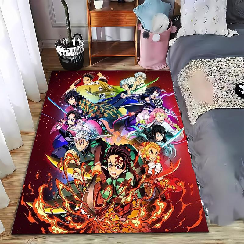 Anime Characters Designed floor mat, suitable as a non-slip mat for the living room or bedroom sofa