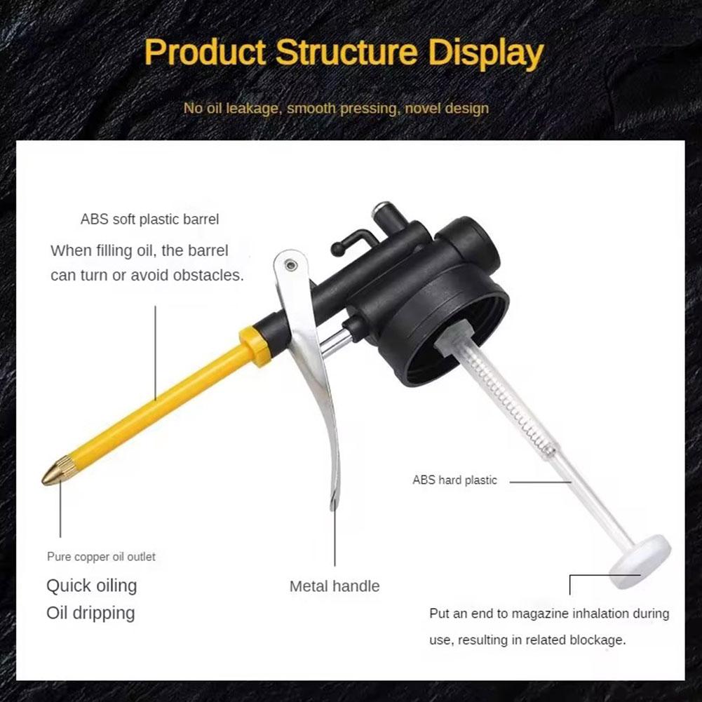 250ml High Pressure Pump Oiler Oil Tank High Pressure Hand Oiler Metal Tools Spray Gun Tool Repair Auto Lubricator Hardware D6J1