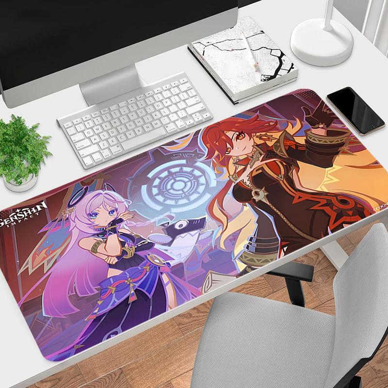 1Pc Fantasy Heroes Unite Gaming Mouse Pad Keyboard Desk Mat Non-slip Rubber Lock Edge Waterproof Computer Mousepad for Office Home Decor S1137