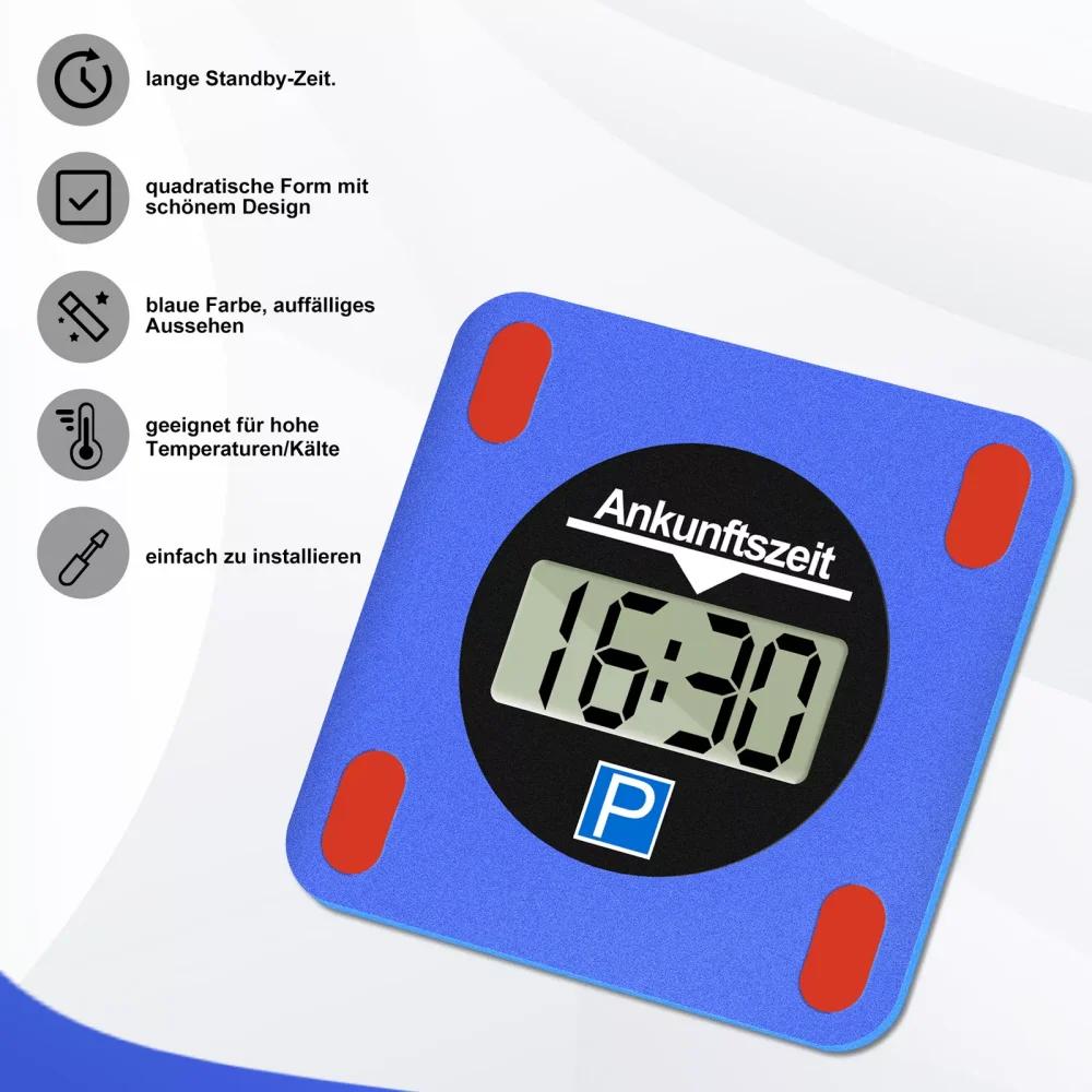 1 шт. Таймер парковки Автомобильный Профессиональный ЖК-дисплей с двойным экраном Таймер парковки Временная парковочная карта Аксессуары для интерьера Без аккумулятора
