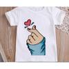 Girls Than Heart Print T Shirt Unisex Harajuku Tee Clothes Children Cartoon 3 4 5 6 7 8 9 Years Kids Birthday Wear Tops