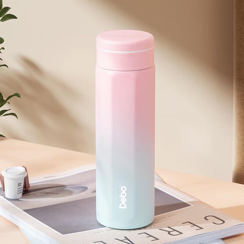 Debo Vincent 450ml Gold Octagonal Insulated Tea Mug