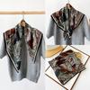 Herringbone Scarf for Women's New Fairy Style Double-sided Two-color Printed Scarf Small Square Scarf Shawl