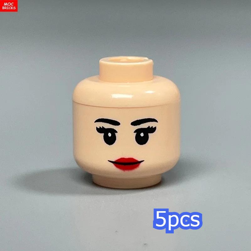 MOC Детали Конструктора Полая Плоть Выражение Лица Голова Идеально Для Фигурки 4 см Сделай Сам Образовательные Строительные Блоки Игрушки Детские Подарки