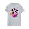 Disney Womens/Ladies Love Heart Mickey & Minnie Mouse Boyfriend T-Shirt