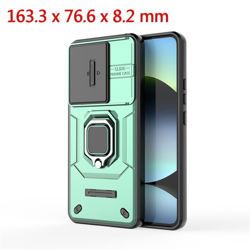 Чехол для телефона с выдвижным окном для Redmi Note 14 4G, держатель-кольцо, магнитная задняя крышка для Redmi Note 14 4G, чехол для Redmi Note 14 4G