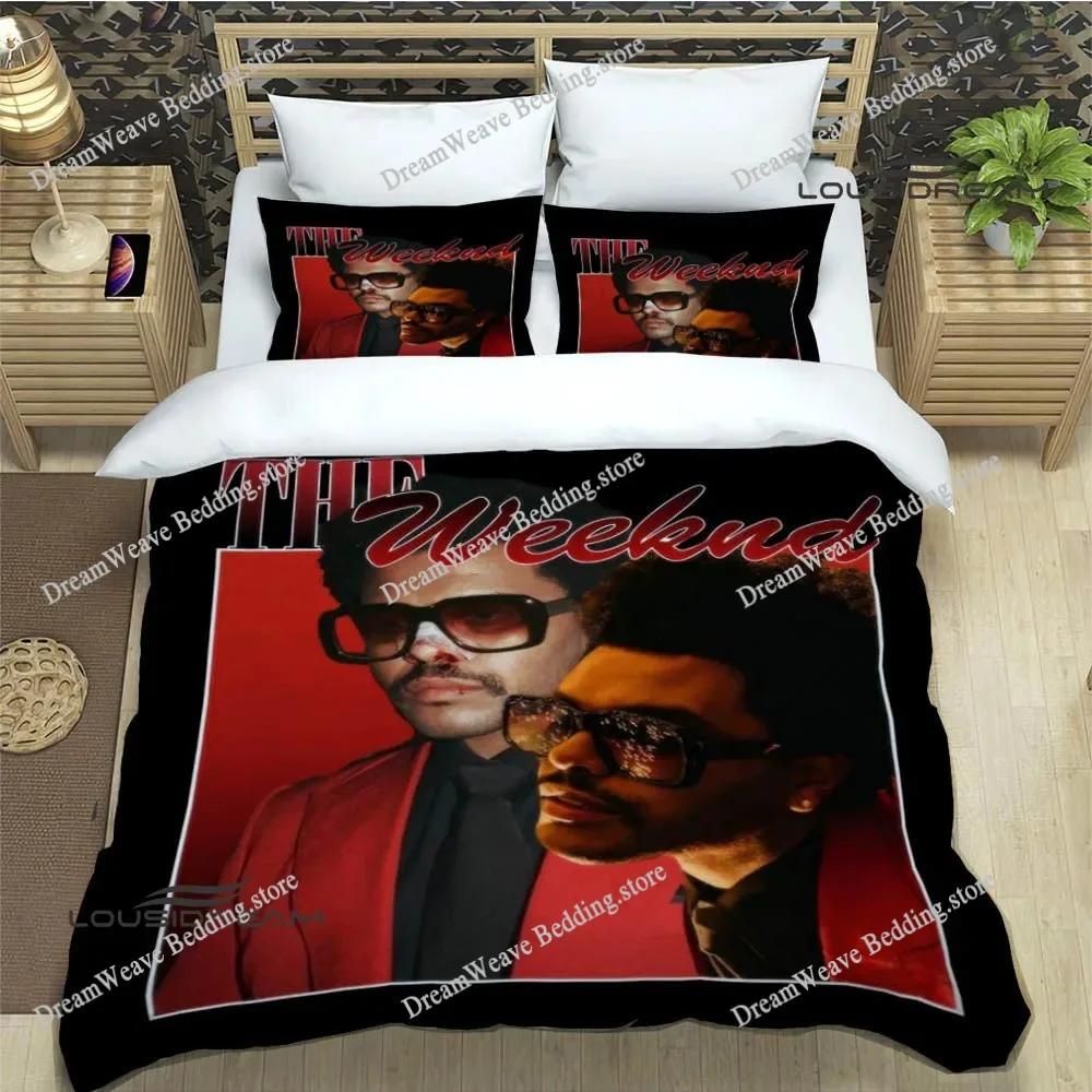 3D Print Singer The Weeknd Bedding Set Duvet Cover Bed Set Quilt Cover Pillowcase Comforter King Queen Size Boys Adult963963