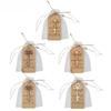 50Pcs/Set Key Bottle Opener With Tag Card Twine Yarn Bag Suitable For Wedding Gift Baby Shower Party Christmas Home Decor Gifts