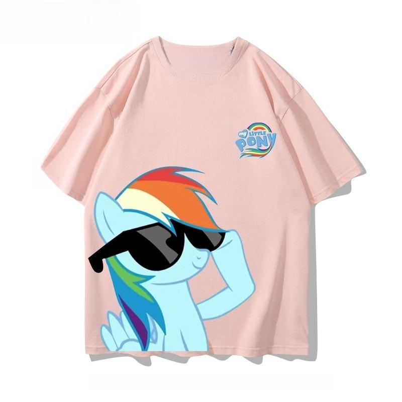 Лето 2026 года новая анимационная серия My Little Pony Briq Yunbao сопутствующие товары футболка с коротким рукавом для унисекс и женщин