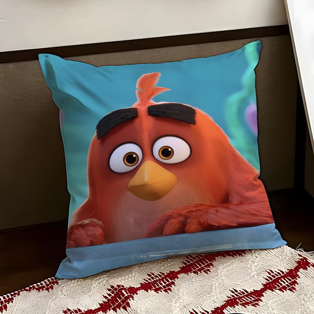 Anime AAngry BBirdsS Cushion Cover Reversible Soft Durable Pillow Cover Home Car MultiScene Use for Daily Comfort