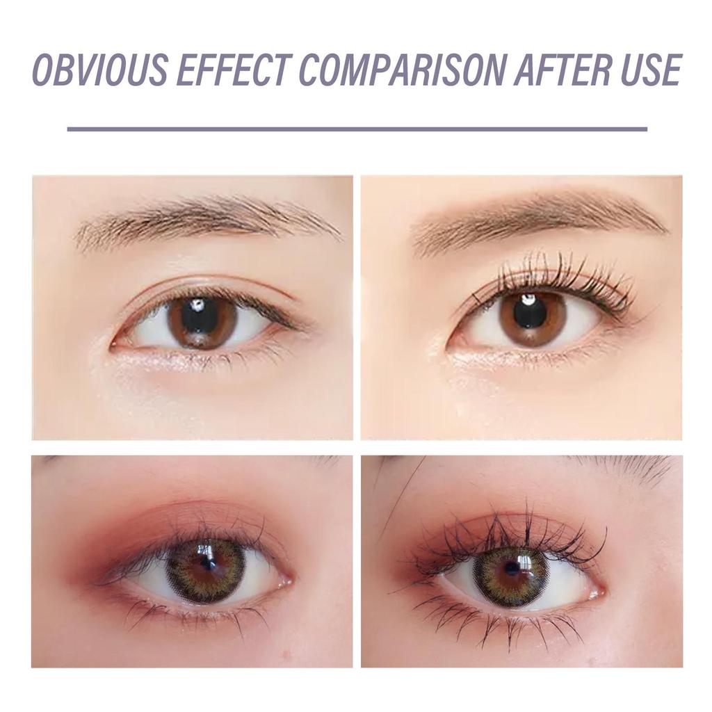 OUHOE Long-Lasting Curling Mascara - Volumizing & Lengthening Eyelashes, Waterproof Mascara, Smudge-Proof, Long-Lasting Waterproof Black Mascara 4g