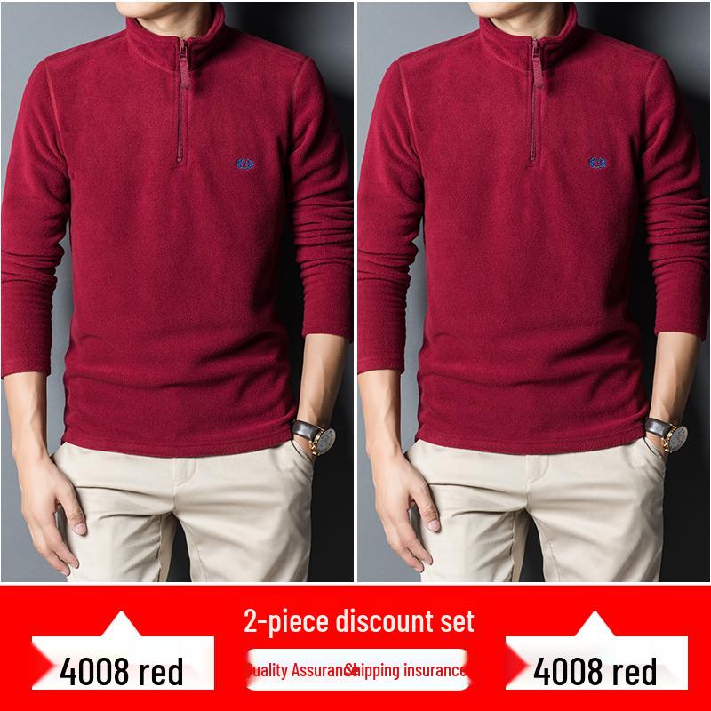 Men's Autumn/Winter Woodpecker Polartec Half-High Collar Zipper Fleece Hoodie