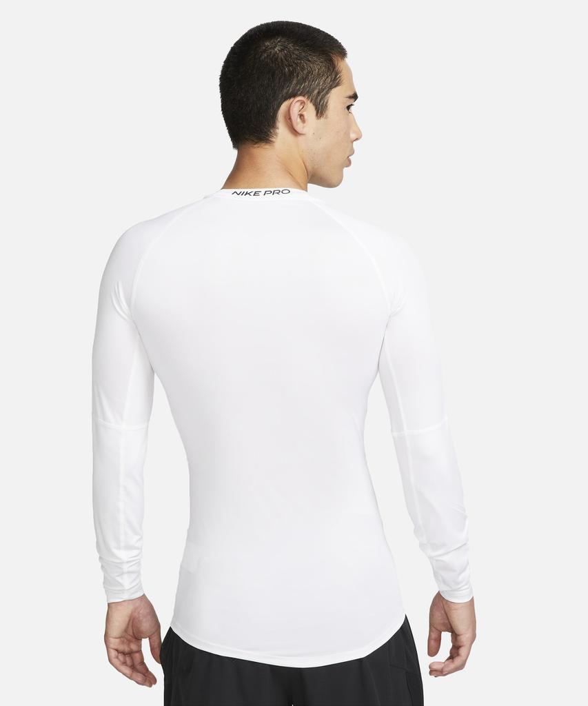Nike Женский топ для фитнеса Pro Dri-Fit, облегающий, с длинным рукавом, размер M - Белый:Черный / Fb7920-100