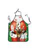 Polyester Waterproof Apron With Fun Cartoon Prints For Couples Cooking And Party Use