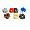 20PCS Building Blocks MOC Parts DIY 2x2 Round Plate with Cross Shaft Hole Educational Technical Bricks Compatible with 4032 Toy