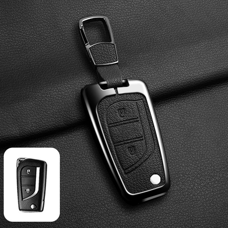 OFWP3 Leather Car Key Cover Case Shell for Toyota Hilux Revo Auris Corolla Reiz Avensis Verso Yaris Aygo Rav4 Scion TC IM 2017 2016