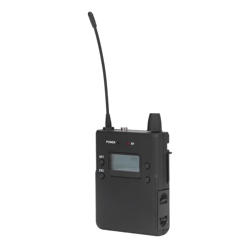 Wireless Ear Monitor 626 To 662MHz Stereo Bodypack Monitoring Receiver System for Band Stage Studio