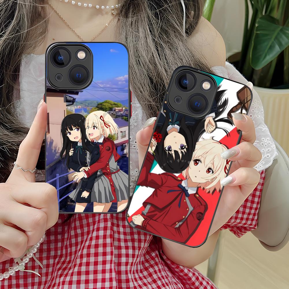 Чехол для мобильного телефона Lycoris Recoil Anime для iPhone 16 15 14 13 12 11 X XR XS 8 7 Pro Max Plus Mini Цветной Силиконовый Защитный
