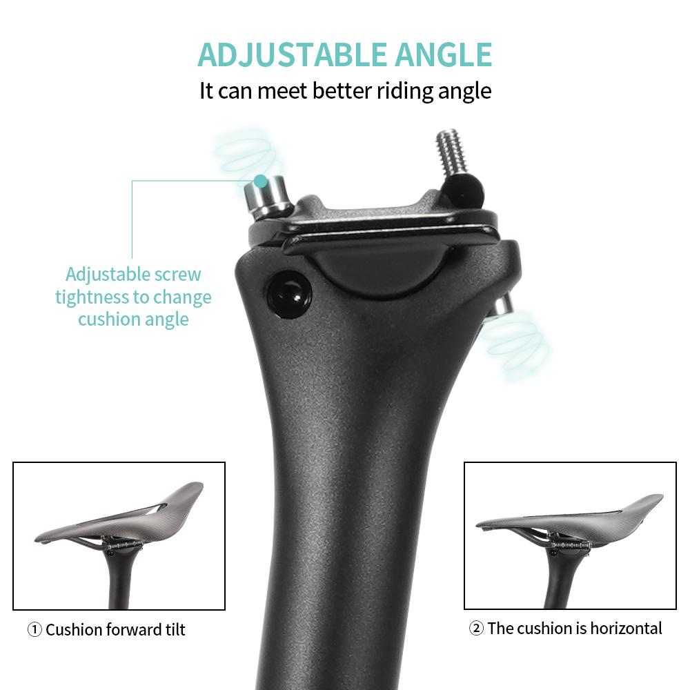 TOSEEK C70 No Logo Carbon Seatpost Light Weight 27.2/31.6mm Matte Black MTB Road Bike Seat Post Seat Tube Bicycle Parts