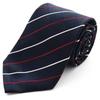 Michiko London Brand Silk Jacquard Weave with Plaid and Embroidery D Necktie, 100% (D Pattern Navy)