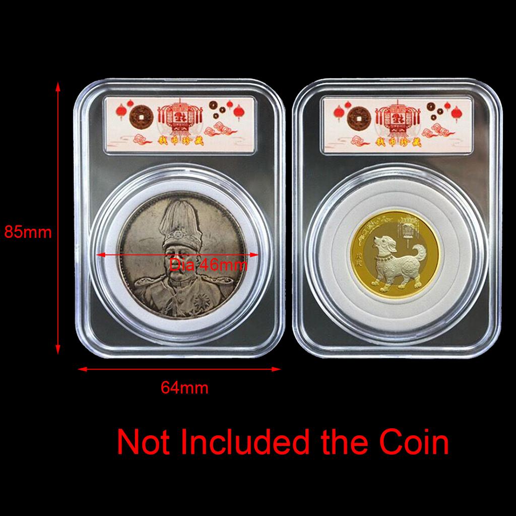 10Pcs Universal Coin Capsule Holder Storage Box Display Slab Case for 16mm 20mm 25mm 27mm 30mm 38mm 46mm Medal Coin Collection