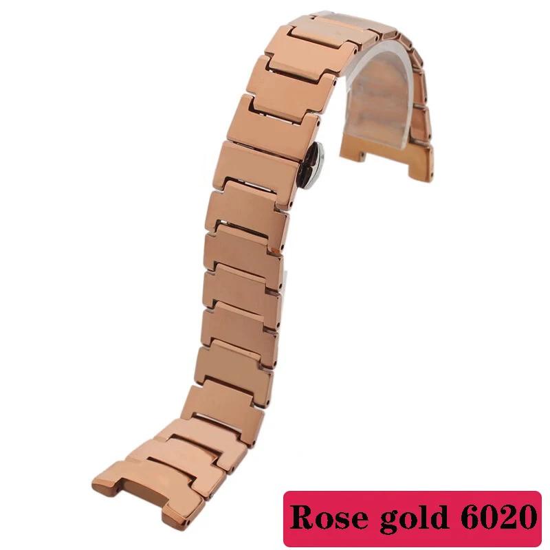 Solid Stainless Steel Watch Strap for Rado 6020 Series Tungsten Steel Watch Band Convex Notch Male Female Couple 22*11mm 15*7mm