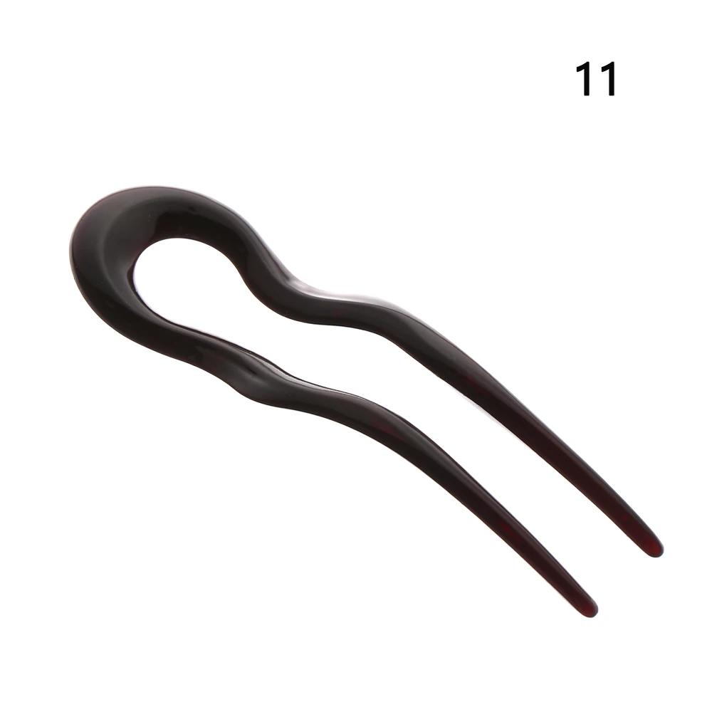 U Shaped Hairpin French Style Hair Stick Shell Hair Pin Metal Hair Pin Fork Sticks Pins for Women Girls Hair Styling Accessories