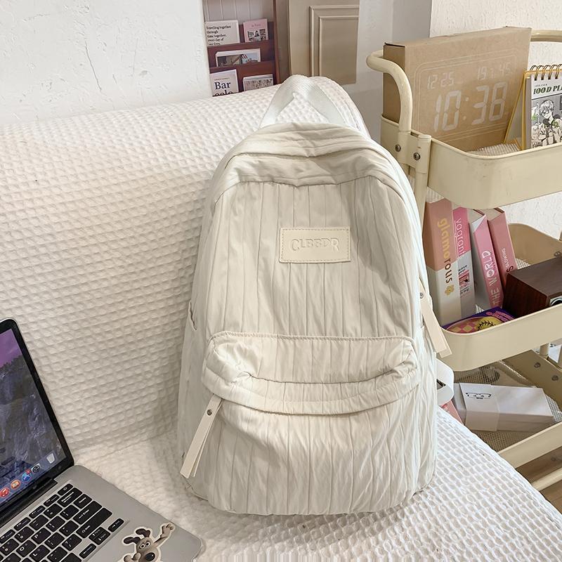 Женская школьная сумка, однотонный рюкзак большой вместимости, легкий дорожный рюкзак