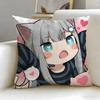 Популярная игра NEKOPARA Наволочка Мягкая Легко стирающаяся Наволочка для подушки Универсальная для дивана кровати путешествий и офиса