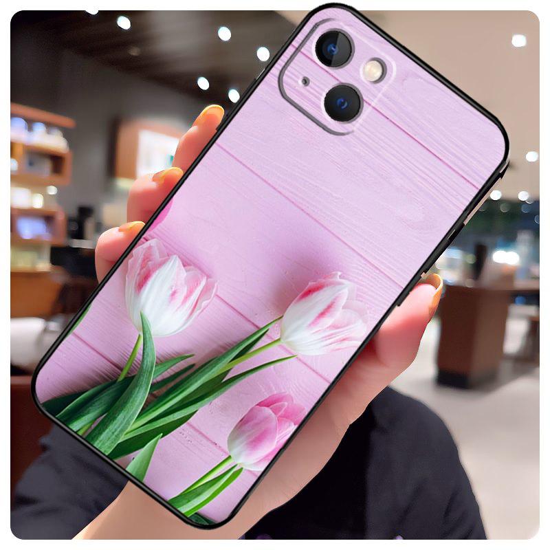 Цветочный чехол с тюльпанами для iPhone 13 Pro Max 16 15 11 12 14 17 Pro Max mini 15 16 Plus 16e 17 Air Чехол для телефона