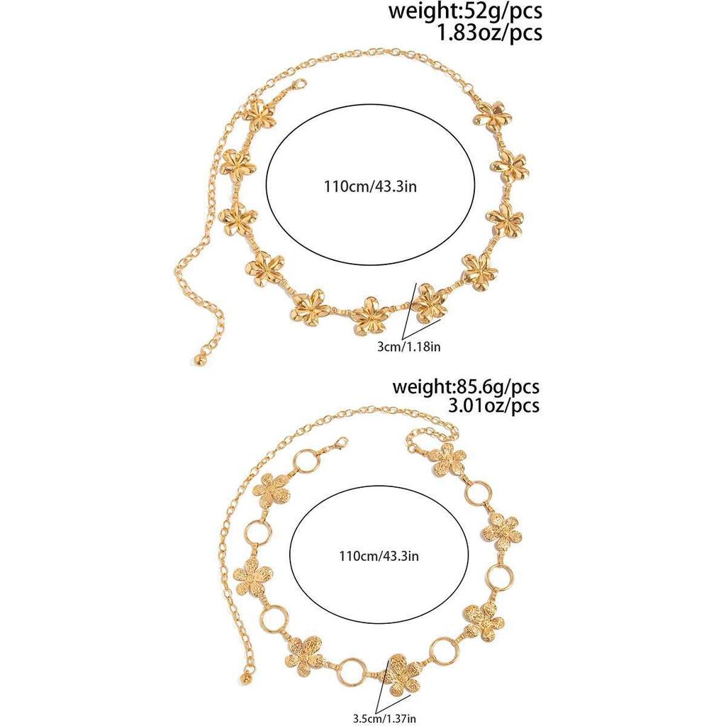 PuRui Romantic Exquisite Alloy Waist Chain Women Trendy Big Flower Summer Sexy Beach Party Belt Dress Body Zircon Accessories